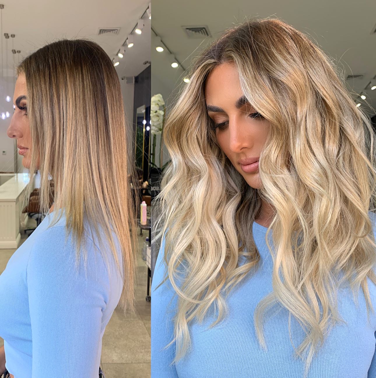 blonde clip in hair extensions